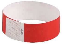 WRISTBANDRED TYVEK WRISTBAND 10"X3/4" RED    (500/PKG)